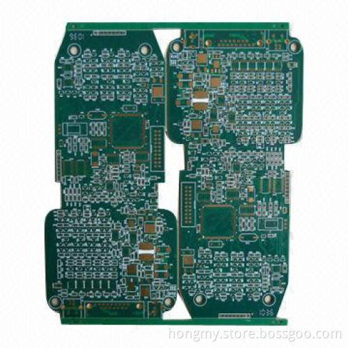6-layered PCB with FR4 Base, Immersion Gold Surface and 2 oz Outer Layer Copper Thickness